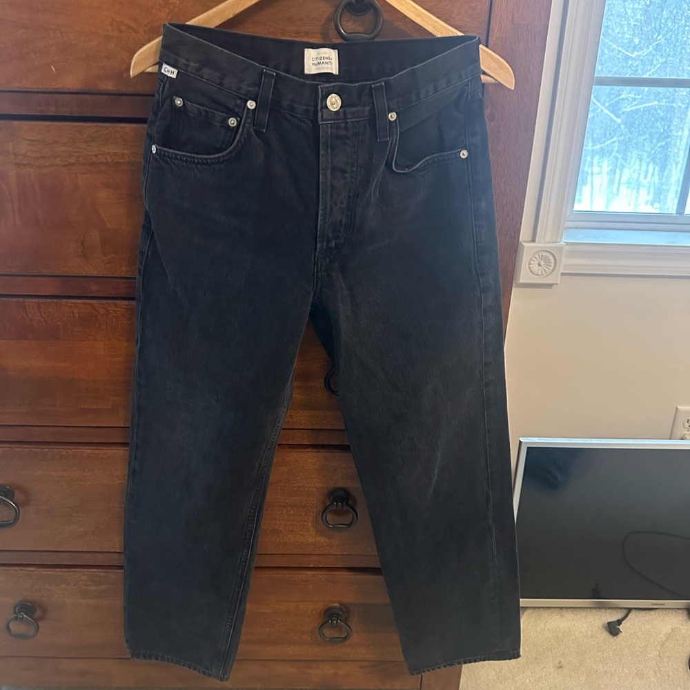 Citizens Of Humanity Black Dahlia Bow Leg Baby Roll jeans